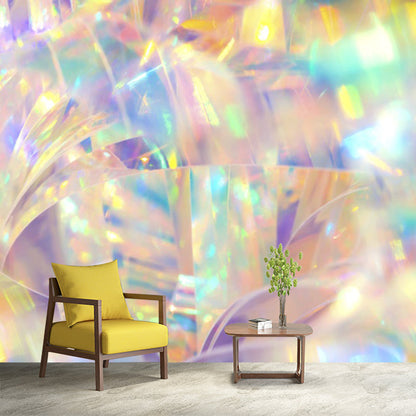 Frendorf | Bright holographic pattern wall sticker for the living room, yellow, custom made available