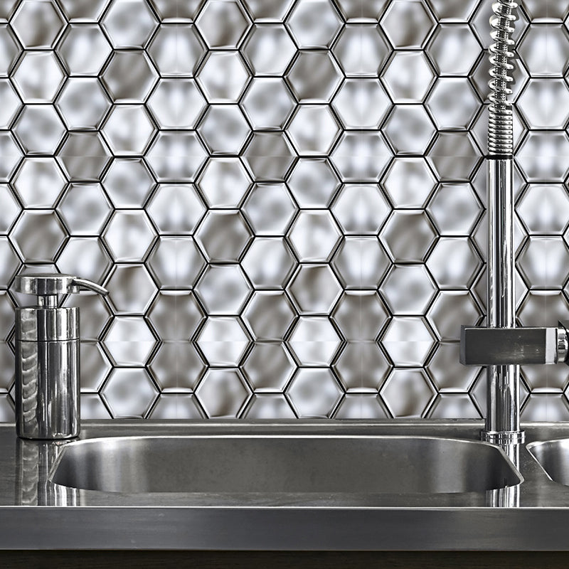 Frendorf | Stick On 3D Hexagon Wallpaper Panel Set Contemporary PVC Wandbekleding, 12,2 vierkante voet