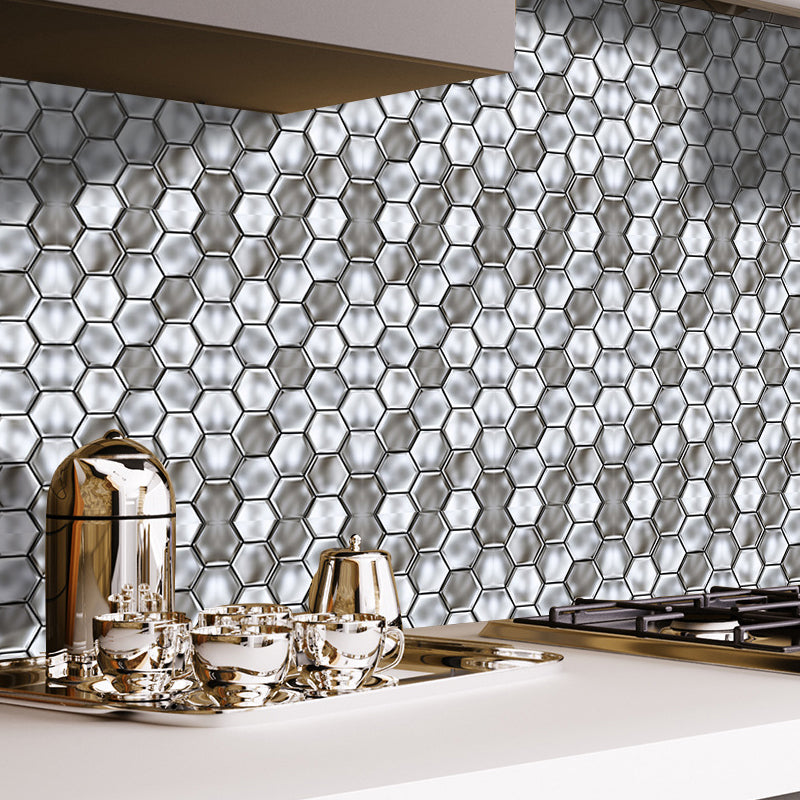 Frendorf | Stick On 3D Hexagon Wallpaper Panel Set Contemporary PVC Wandbekleding, 12,2 vierkante voet