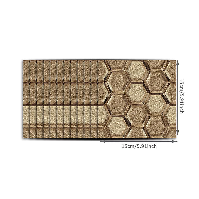Frendorf | Stick On 3D Hexagon Wallpaper Panel Set Contemporary PVC Wandbekleding, 12,2 vierkante voet