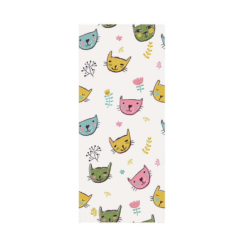 Frendorf | Novelty Katze Kopf Wandpaneel Cartoon PVC Wanddekoration in Gelb, Peelen und Kleben