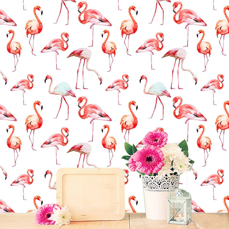Pick Up Sticks Flamingo Tapeten Tropische PVC Wanddekoration in Pink, 4' L x 20,5" B