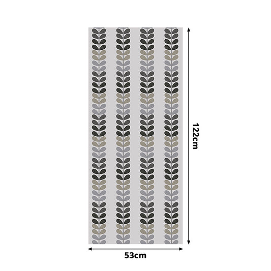 Grau Country Tapetenpaneel-Set 4' x 20,5" Blattdruck Selbstklebende Wanddekoration für das Wohnzimmer