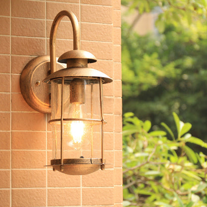 Frendorf | 1 Licht Wandlamp Verlichting Kust Cilinder Duidelijk Glas Wandlamp Bevestiging in Messing met Kooi