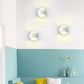 Frendorf | Einfache Stil Halb-Globus Wandlampe Kunststoff Einzelkopf Wandlicht für Arbeitszimmer