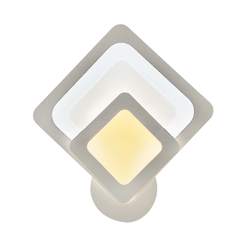 Frendorf | Moderne Weiße LED-Wandleuchte Schmale Panel-Acryl-Wandleuchte für Schlafzimmer Wohnzimmer