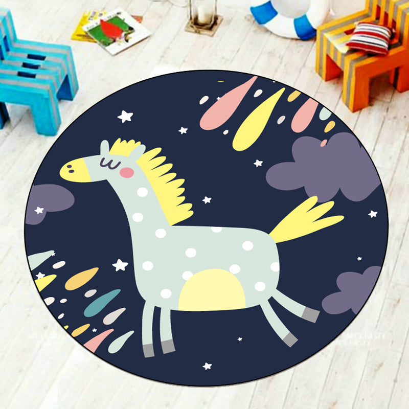 Frendorf | Cartoon Kinderkamer Tapijt Multi-Kleur Dieren Tapijt Polyester Wasbaar Vlekbestendig Antislip Onderkant Tapijt