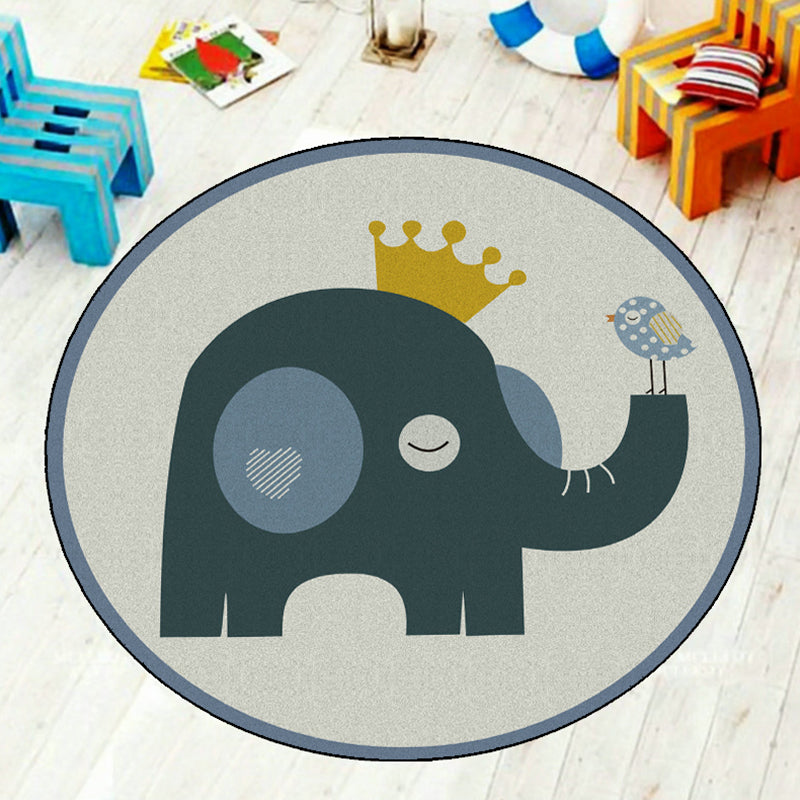 Frendorf | Cartoon Kinderkamer Tapijt Multi-Kleur Dieren Tapijt Polyester Wasbaar Vlekbestendig Antislip Onderkant Tapijt
