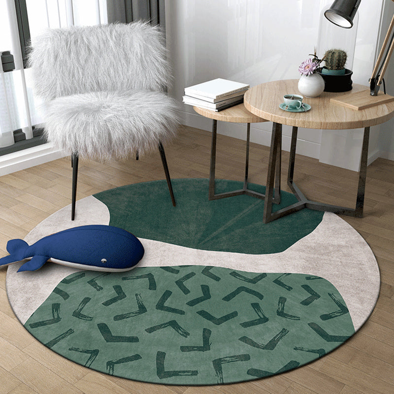 Frendorf | Bold Color Blocking Indoor Rug Multicolored Synthetics Carpet Stain Resistant Rug for Home Decor