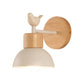 NordicDome - Metall und Holz Wandlampe mit Vogel für das Kinderzimmer