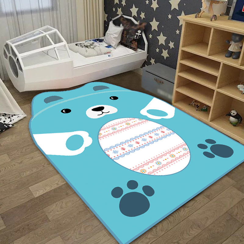 Frendorf | Creatieve Pastel Cartoon Tapijt Synthetisch Dierenpatroon Tapijt Vlekbestendig Antislip Vloerkleed voor Kinderen Slaapkamer