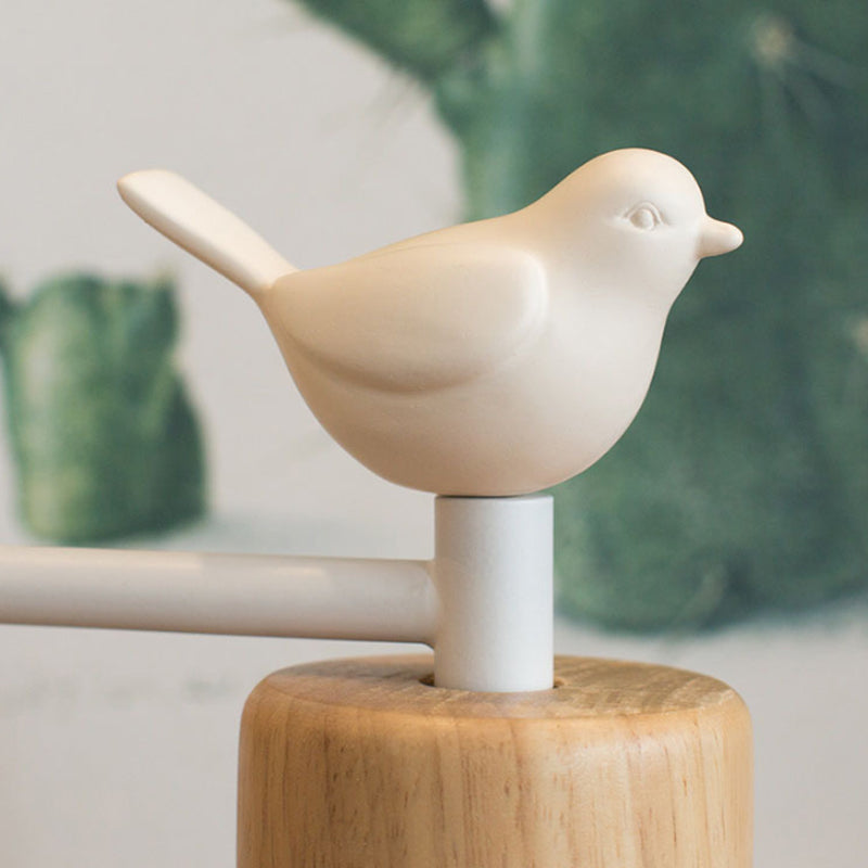 NordicDome - Metall und Holz Wandlampe mit Vogel für das Kinderzimmer