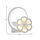 Frendorf | Acryl Große O Wandlampe mit Blume Erwachsene Schlafzimmer Modern LED Wandlampe in Weiß