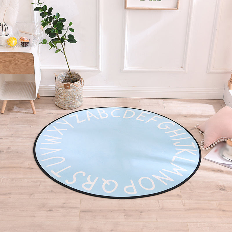 Frendorf | Pastel Alphabet Tapijt Synthetisch Kinderen Area Vloerkleed Antislip Ondergrond Tapijt voor Kinderkamer