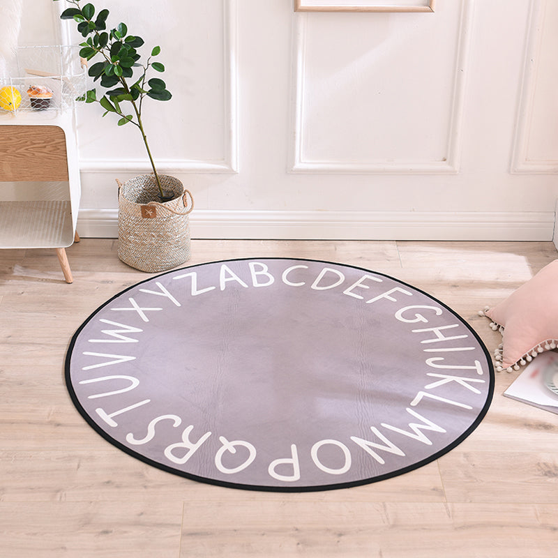 Frendorf | Pastel Alphabet Tapijt Synthetisch Kinderen Area Vloerkleed Antislip Ondergrond Tapijt voor Kinderkamer