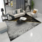 Frendorf | Steampunk Woonkamer Tapijt Donkere Kleur Lijnkunst Abstract Tapijt Polyester Antislip Achtergrond Tapijt voor Woonkamer