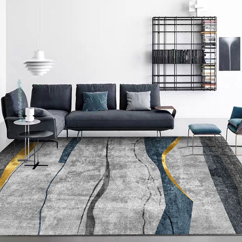 Frendorf | Steampunk Woonkamer Tapijt Donkere Kleur Lijnkunst Abstract Tapijt Polyester Antislip Achtergrond Tapijt voor Woonkamer