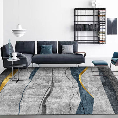Frendorf | Steampunk Woonkamer Tapijt Donkere Kleur Lijnkunst Abstract Tapijt Polyester Antislip Achtergrond Tapijt voor Woonkamer