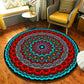 Fancy Mandala Teppich Dunkle Farbe Marokkanischer Teppich Polyester Haustierfreundlicher Teppich für Wohnzimmer