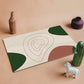 Frendorf | Eenvoudig Multi Color Modernisme Vloerkleed Polyester Kleurblok en Gestreept Patroon Tapijt Wasbaar Antislip Achterkant Tapijt voor Salon