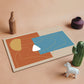 Frendorf | Eenvoudig Multi Color Modernisme Vloerkleed Polyester Kleurblok en Gestreept Patroon Tapijt Wasbaar Antislip Achterkant Tapijt voor Salon