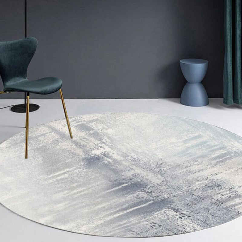 Frendorf | Multicolor Industrie-Stil Runde Teppich Polyester Bereichsteppich für Wohnzimmer mit Zementmuster Haustierfreundliche Teppiche