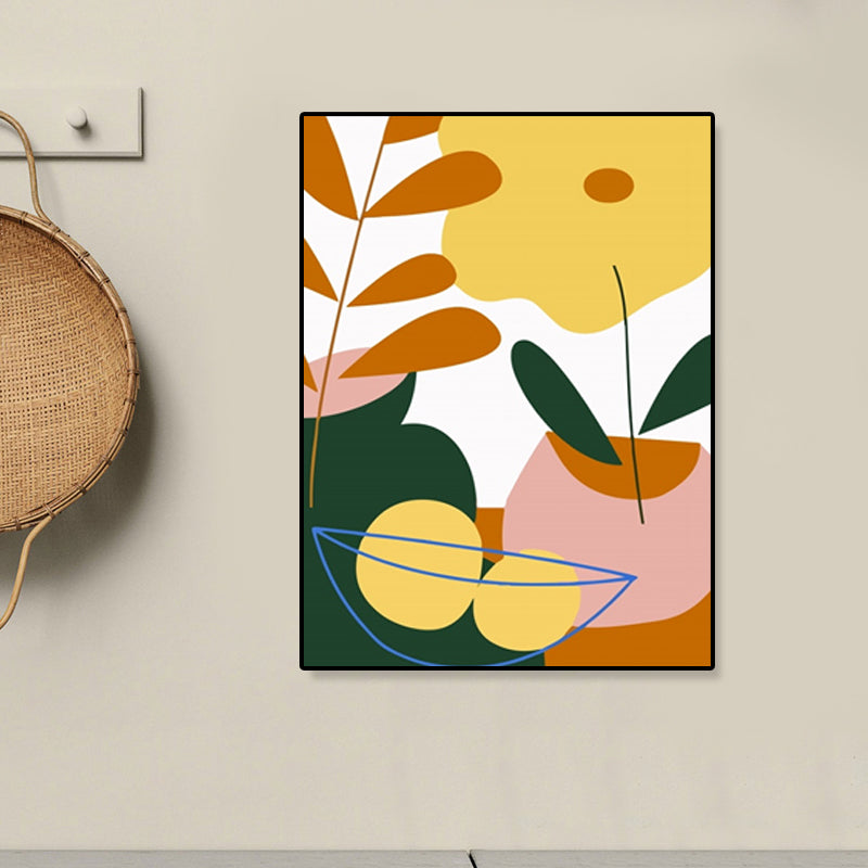 Frendorf | Pastell Stillleben Leinwanddruck Illustration Obst und Geschirr Moderne Texturierte Wandkunst