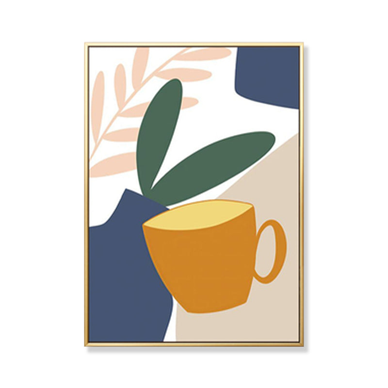 Frendorf | Pastell Stillleben Leinwanddruck Illustration Obst und Geschirr Moderne Texturierte Wandkunst