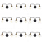 Frendorf | Industrielle konische/wellenförmige/abgefächerte Wandleuchte Glas und Metall schwarz 2-Birnen Wandmontage Lampe für Innenräume