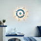 Frendorf | Ruderharz Wandbeleuchtung Ideen Küsten LED Weiß/Blaue Wandmontage Lampe mit Rundem Acrylschirm in Warm/Weiß Licht