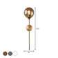 Frendorf | Bal Shade Pencil-Arme Wandverlichting Postmodern Duidelijk/Amber/Smoke Grijs Glas Enkele Messing Wand Gemonteerde Lamp