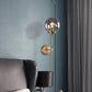 Frendorf | Bal Shade Pencil-Arme Wandverlichting Postmodern Duidelijk/Amber/Smoke Grijs Glas Enkele Messing Wand Gemonteerde Lamp