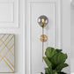 Frendorf | Bal Shade Pencil-Arme Wandverlichting Postmodern Duidelijk/Amber/Smoke Grijs Glas Enkele Messing Wand Gemonteerde Lamp