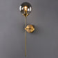 Frendorf | Bal Shade Pencil-Arme Wandverlichting Postmodern Duidelijk/Amber/Smoke Grijs Glas Enkele Messing Wand Gemonteerde Lamp