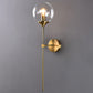 Frendorf | Bal Shade Pencil-Arme Wandverlichting Postmodern Duidelijk/Amber/Smoke Grijs Glas Enkele Messing Wand Gemonteerde Lamp