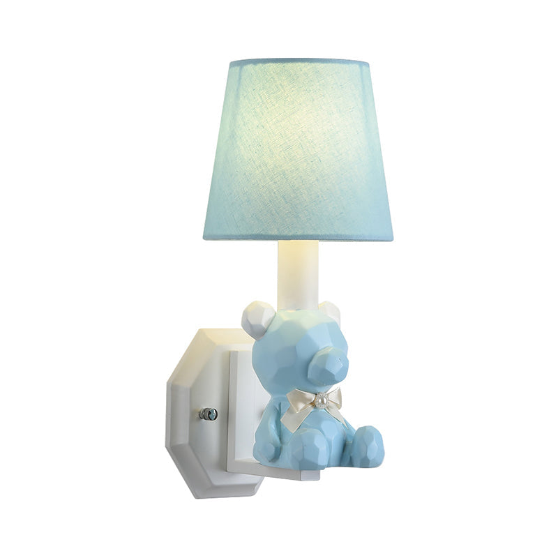 Frendorf | Resin Kleine Beer Wandlamp Oogverzorgend 1 Kop Cartoon Wandlamp met Coolie Schaduw
