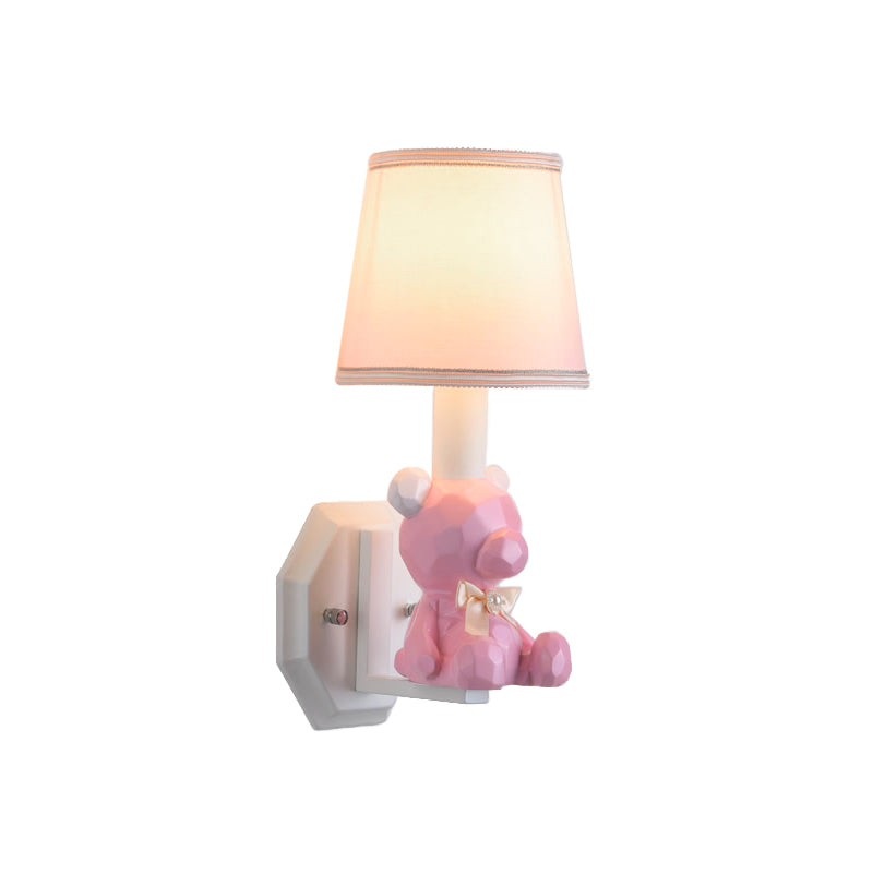 Frendorf | Resin Kleine Beer Wandlamp Oogverzorgend 1 Kop Cartoon Wandlamp met Coolie Schaduw