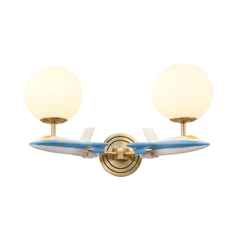Frendorf | Woonkamer Sferische Wandlamp met Vliegtuig Glas Hars Hedendaagse Wandlamp