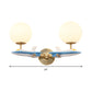 Frendorf | Woonkamer Sferische Wandlamp met Vliegtuig Glas Hars Hedendaagse Wandlamp
