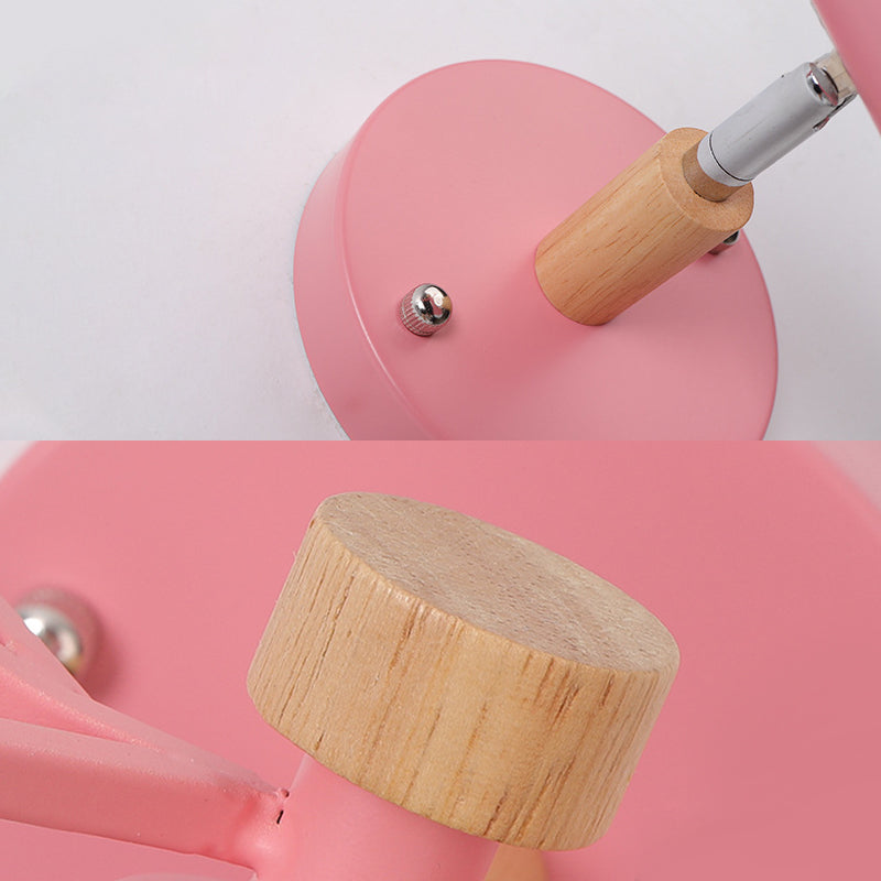 Frendorf | Metalen kleine kegel wandlamp met hertengeweien draaibaar kinderkamer 1 licht Nordische stijl wandlamp