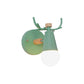 Frendorf | Metalen kleine kegel wandlamp met hertengeweien draaibaar kinderkamer 1 licht Nordische stijl wandlamp