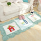 Frendorf | Novelty House Pattern Teppich Grün und Grau Kinderteppich Polyester Waschbar Haustierfreundlich Rutschfester Teppich für Kinderzimmer