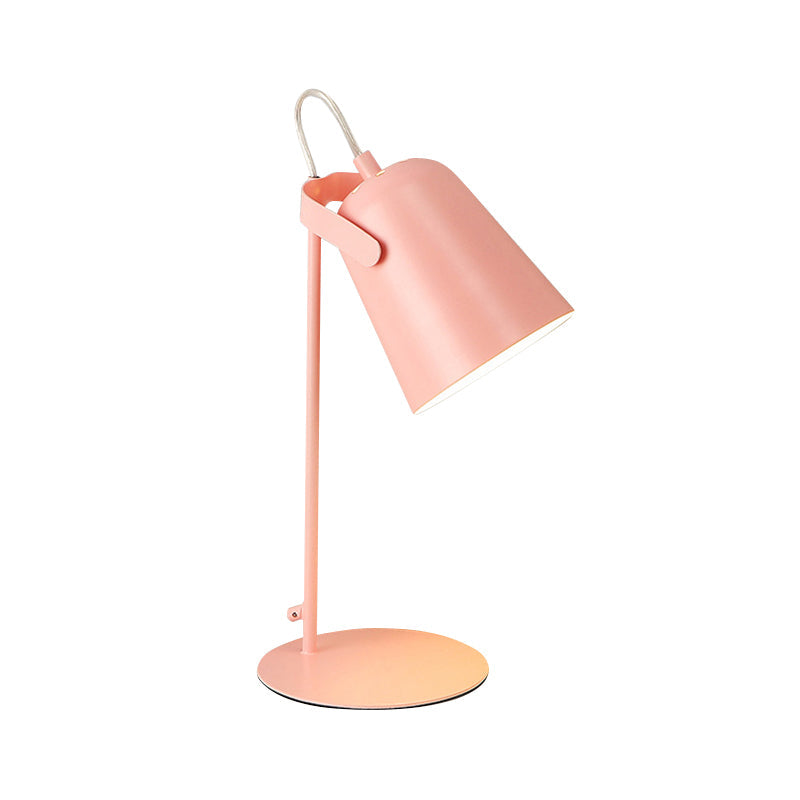 Nordic Style Bucket Schreibtischlampe Drehbar 1 Licht Metall Stecker Schreibtischlampe für Studentenwohnheim Schlafzimmer