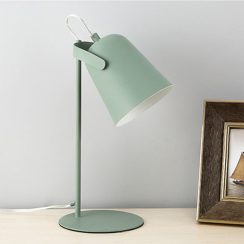 Nordic Style Bucket Schreibtischlampe Drehbar 1 Licht Metall Stecker Schreibtischlampe für Studentenwohnheim Schlafzimmer