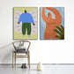 Frendorf | Strukturierte Illustration Big Guy Leinwanddruck Pop Art Wanddekoration fürs Schlafzimmer, mehrere Größen