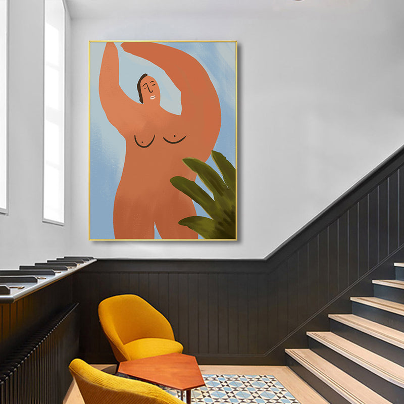 Frendorf | Strukturierte Illustration Big Guy Leinwanddruck Pop Art Wanddekoration fürs Schlafzimmer, mehrere Größen