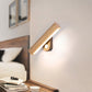 Frendorf | Draaibare Tube Bedside Wandmontage Lamp Hout 8.5"/12.5" Breed LED Eenvoudige Wandlamp Fixture in Warm/Wit Licht