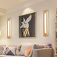 Frendorf | Rechteckige Einbau-Wandleuchte Nordic Acryl 12"/19,5"/23,5" Breite LED Badezimmer-Spiegel-Wandlicht in Holz
