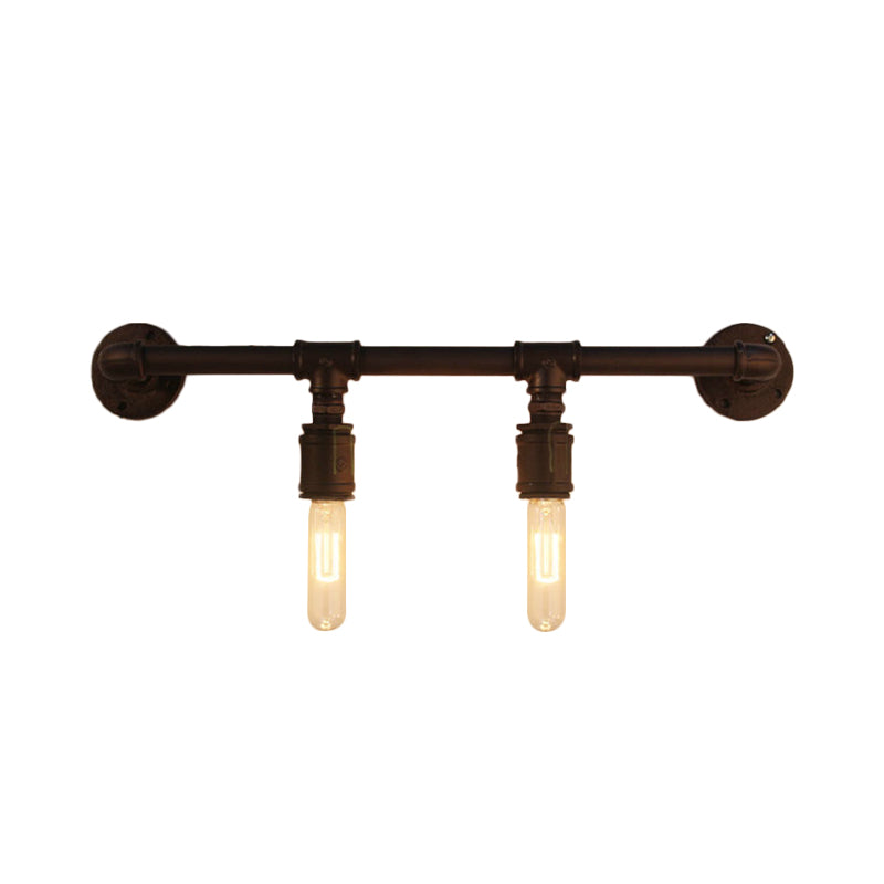 Frendorf | Eisen Zwarte Wandlamp Rechte Buizen 2/4/6 Gloeilampen Industrie Wandlamp voor Woonkamer