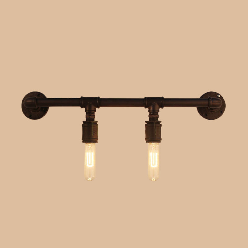 Frendorf | Eisen Zwarte Wandlamp Rechte Buizen 2/4/6 Gloeilampen Industrie Wandlamp voor Woonkamer